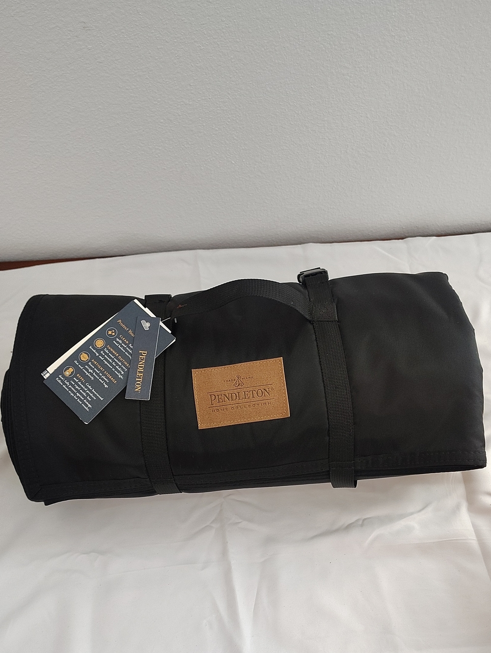 Pendleton Black Roll-Up Duffel Blanket